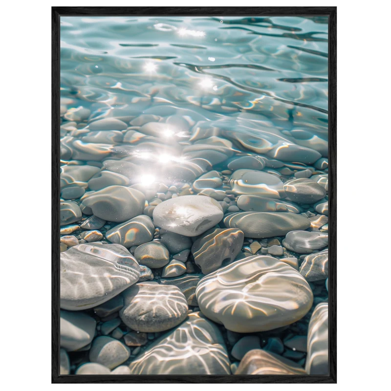 Kieselsteine im klaren Wasser Leinwand