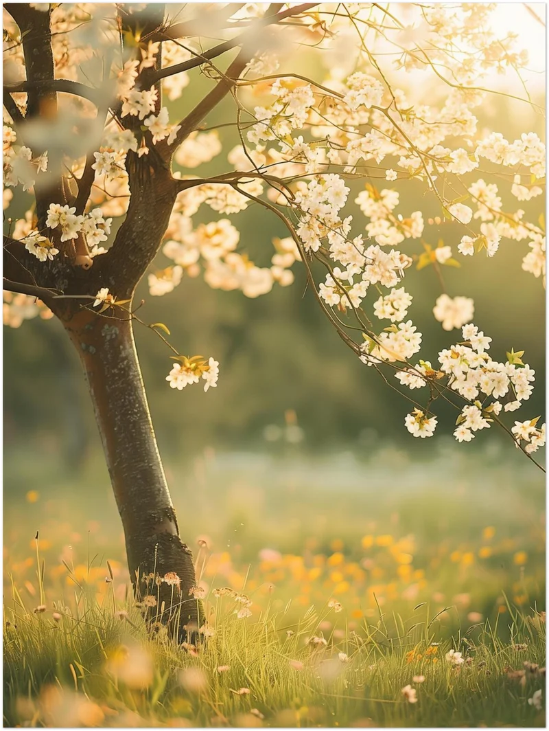 Kirschbaum im Frühling Leinwand
