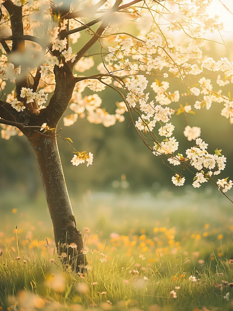 Kirschbaum im Frühling Poster