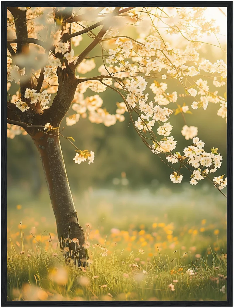 Kirschbaum im Frühling Poster