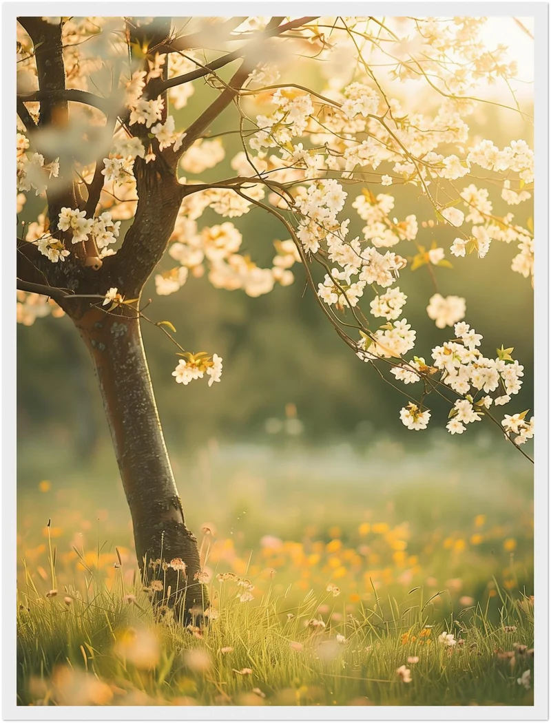 Kirschbaum im Frühling Poster