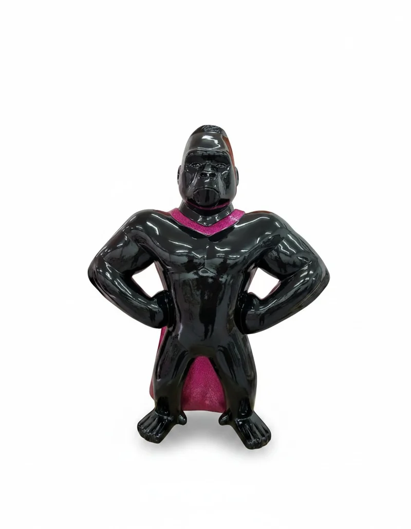 Casa Padrino Luxus Deko Skulptur Affe Super Kong H. 75 cm - Deko Skulptur - Deko Figur - Tierfigur - Gartendeko