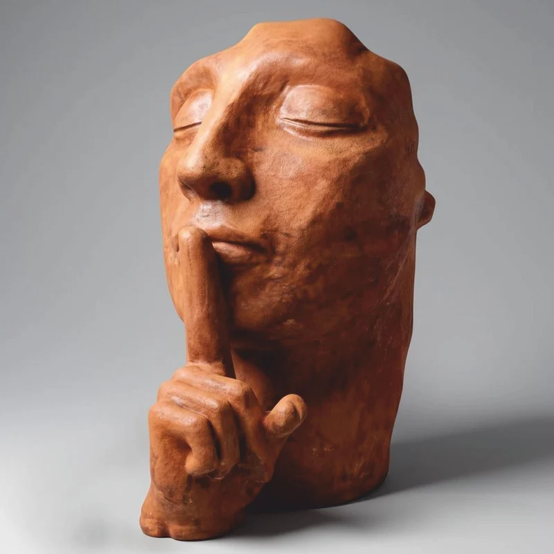 Casa Padrino Deko Skulptur Rost H. 140 cm - Große Glasfaserlaminat Deko Figur - Wohnzimmer & Garten Dekoration