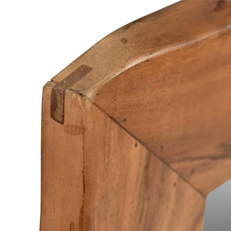 Casa Padrino Luxus Wandspiegel Naturbraun 140 x 4 x H. 80 cm - Baumkanten Spiegel