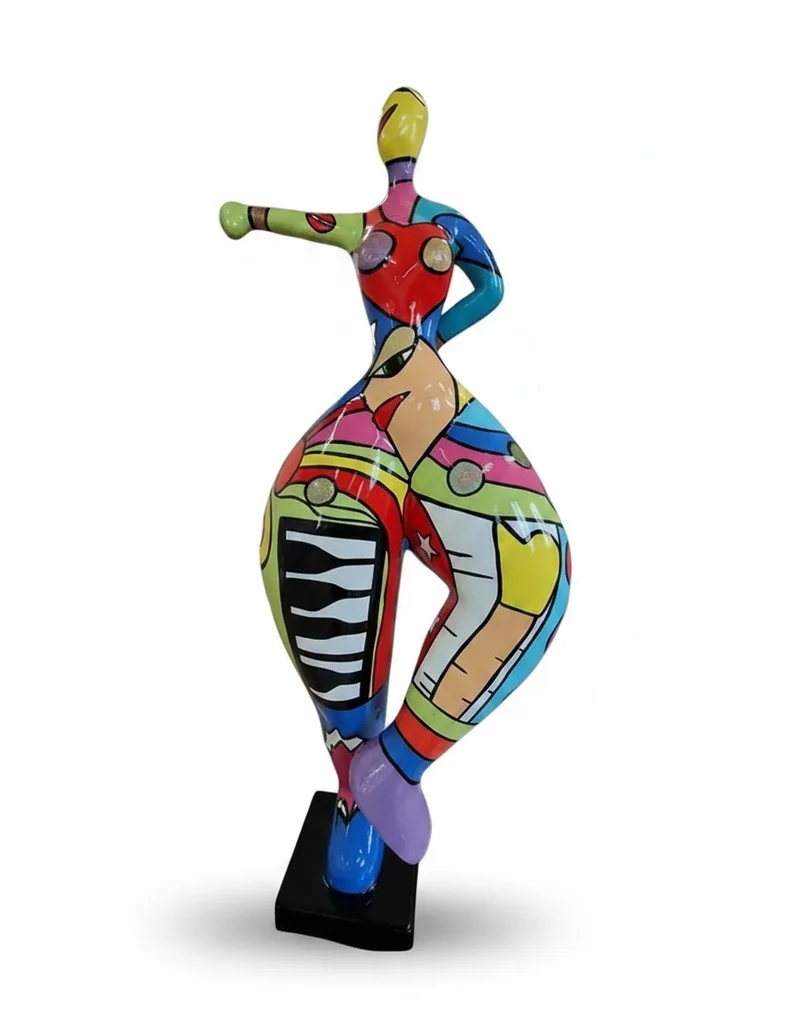 Casa Padrino Luxus Deko Skulptur Statue Überschwängliche Frau Urban H. 85 cm - Deko Skulptur - Deko Figur - Tierfigur - Gartendeko