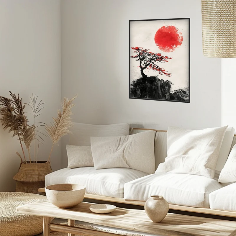 Sonnenaufgang am Felsen Poster