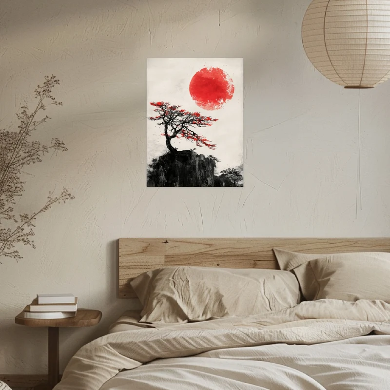 Sonnenaufgang am Felsen Poster