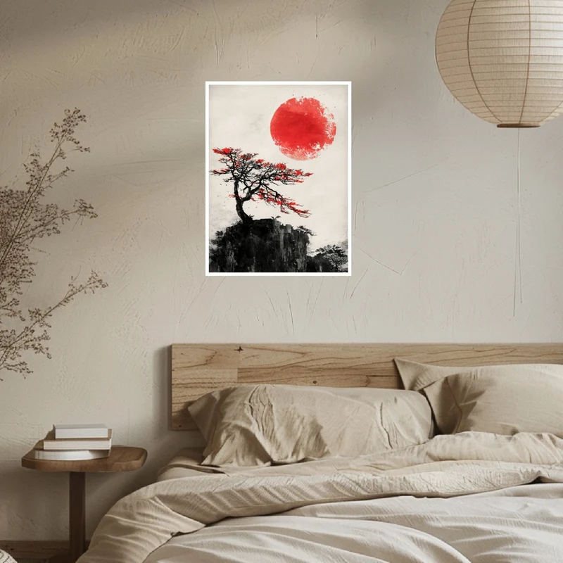 Sonnenaufgang am Felsen Poster