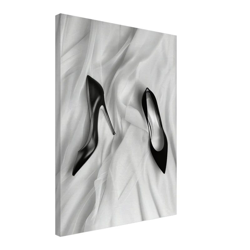 Schwarze High Heels Leinwand