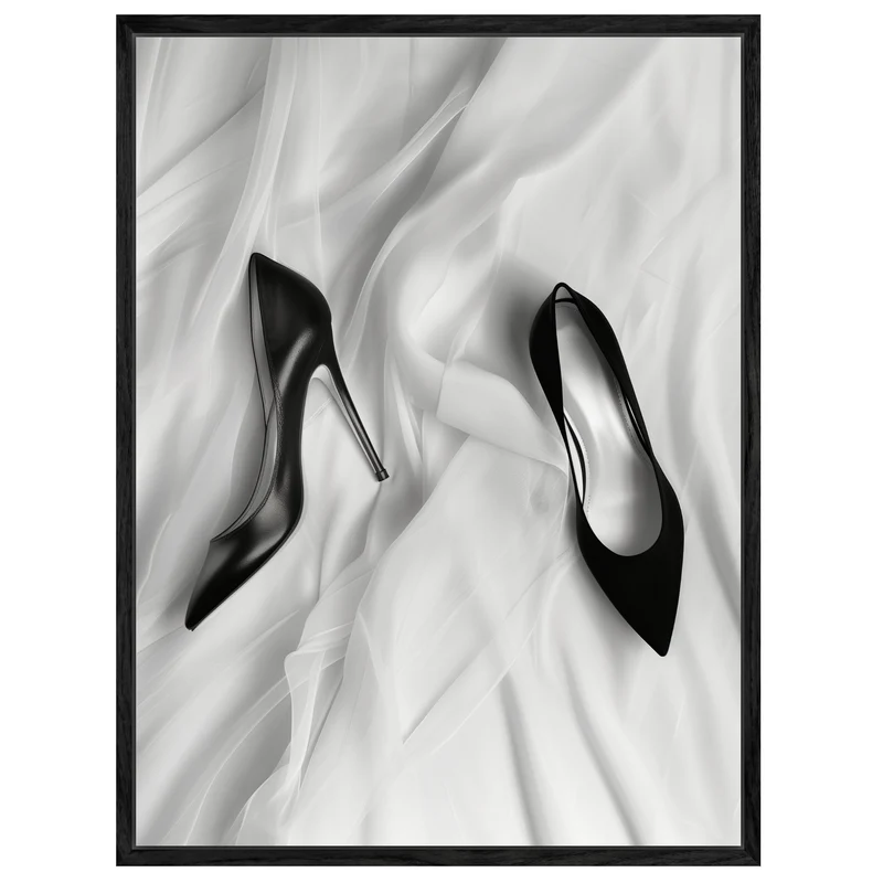 Schwarze High Heels Leinwand