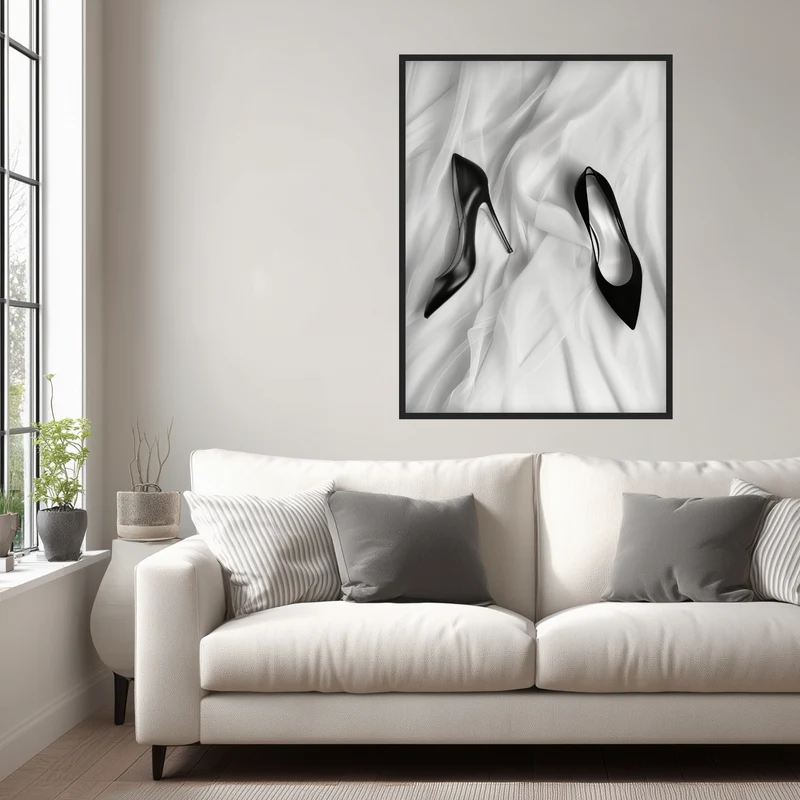 Schwarze High Heels Poster