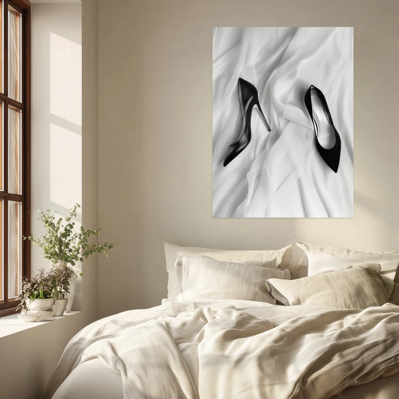 Schwarze High Heels Poster