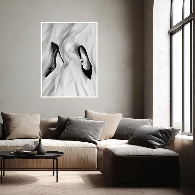 Schwarze High Heels Poster