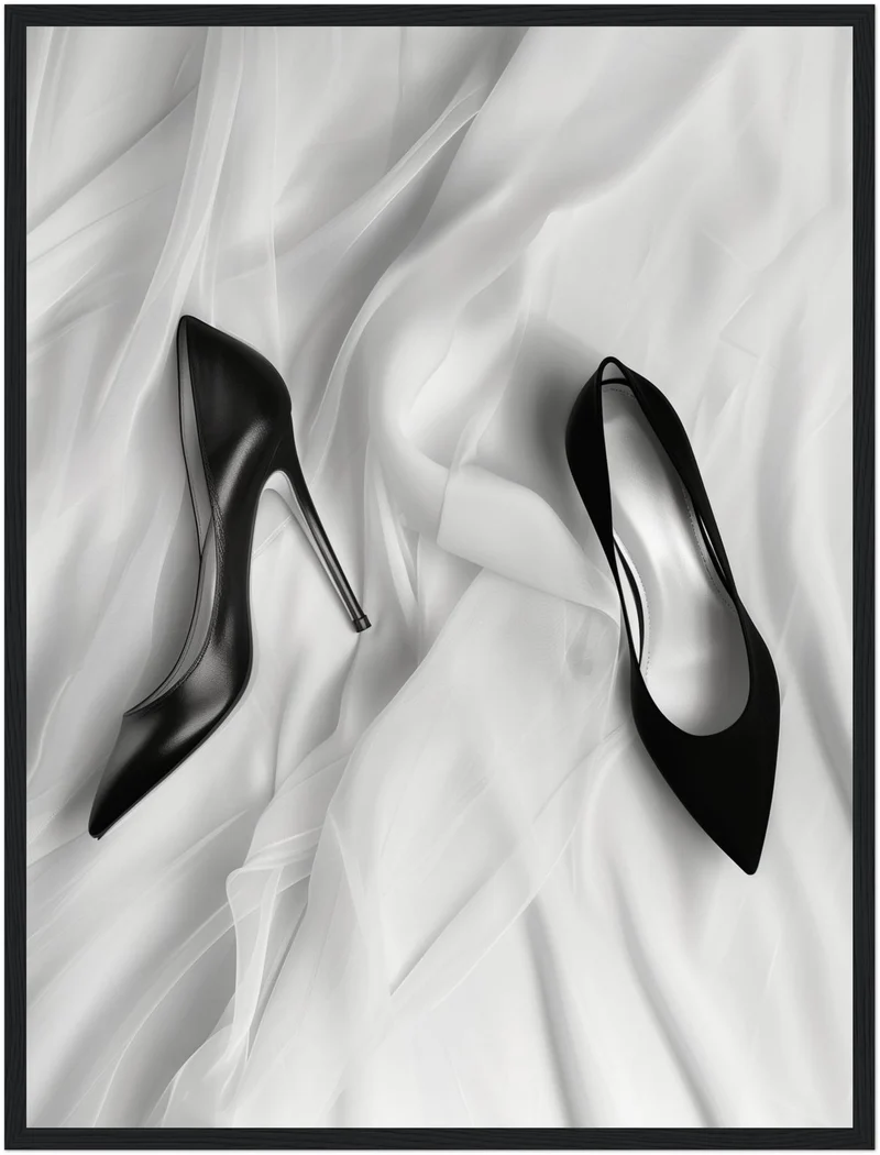 Schwarze High Heels Poster