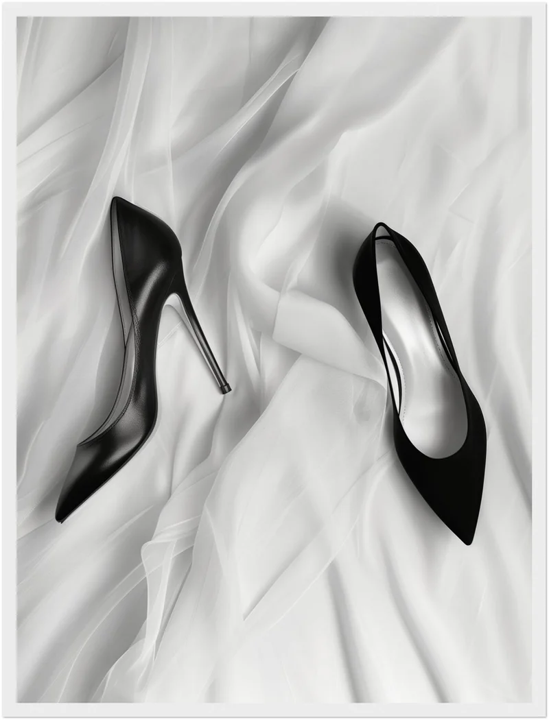 Schwarze High Heels Poster