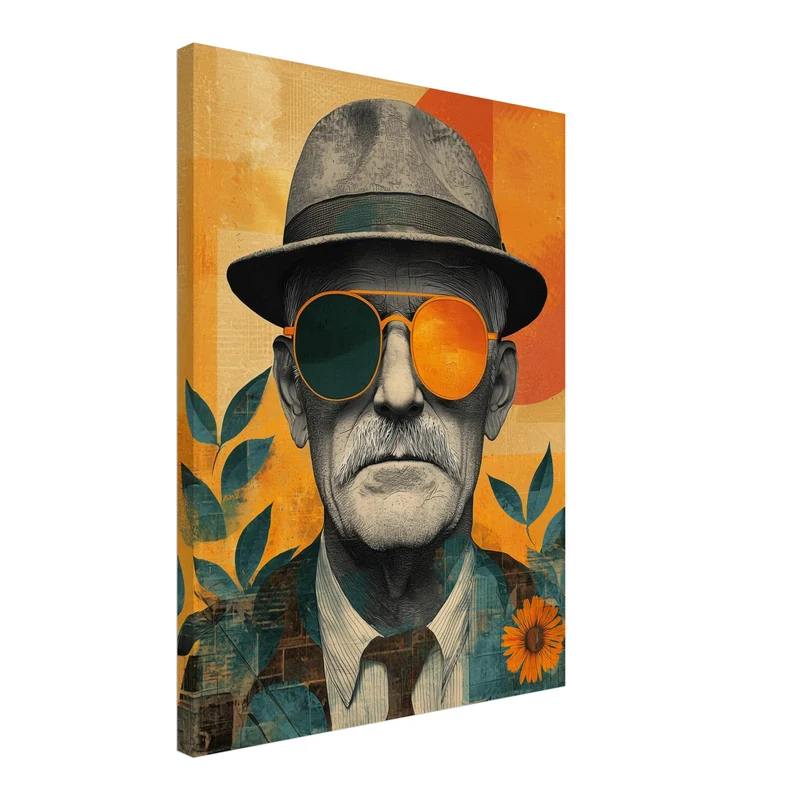 Retro Sonnenbrille Leinwand