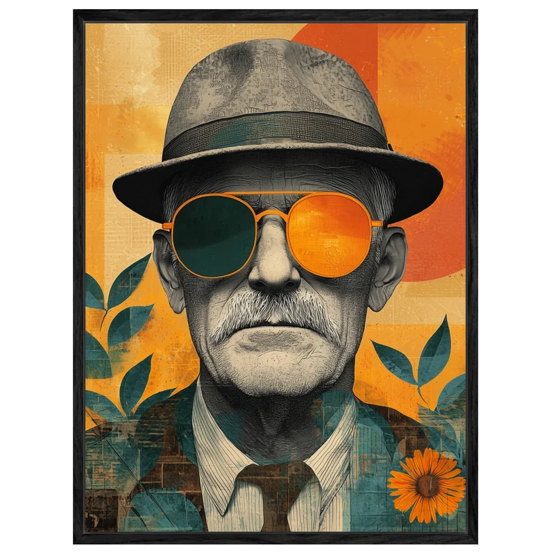Retro Sonnenbrille Leinwand