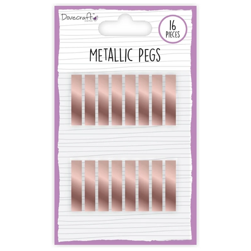 Dovecraft - Metallic Pegs - Rose Gold