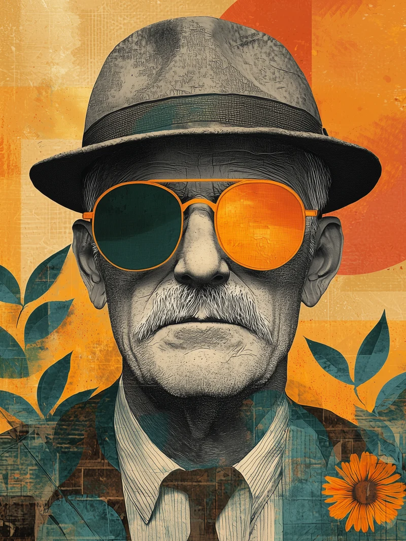 Retro Sonnenbrille Poster