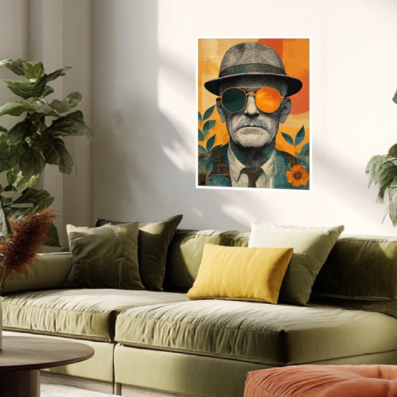 Retro Sonnenbrille Poster