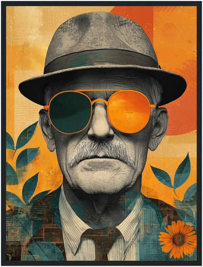 Retro Sonnenbrille Poster