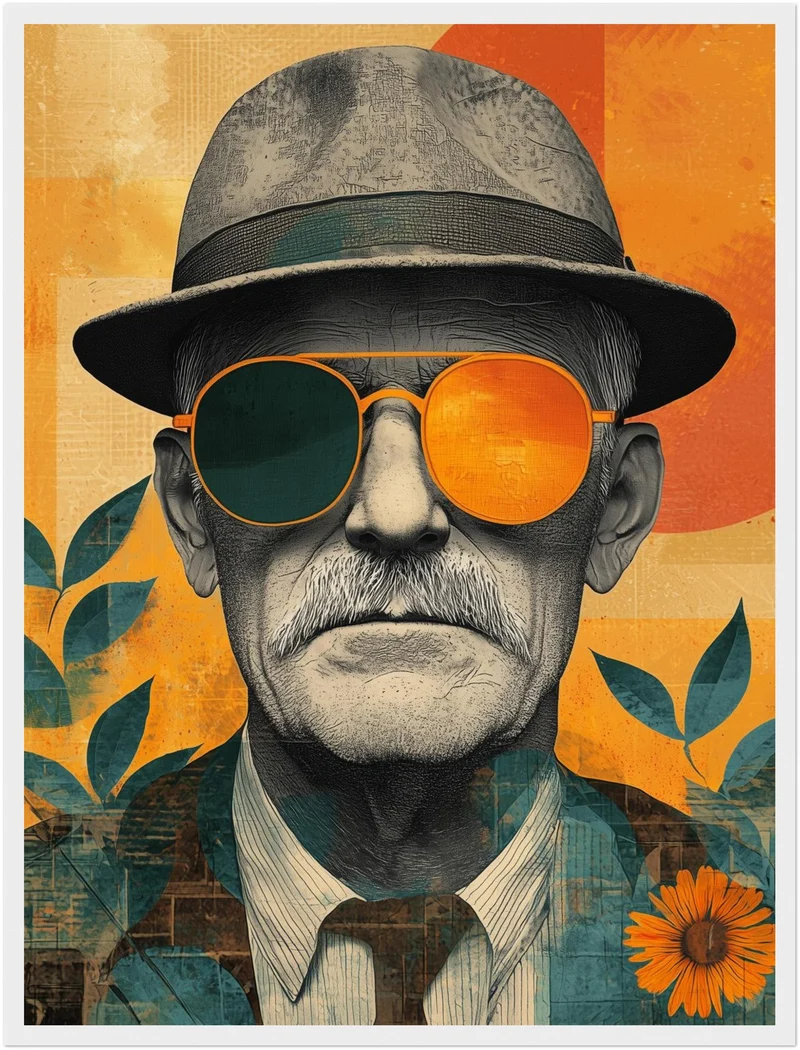 Retro Sonnenbrille Poster