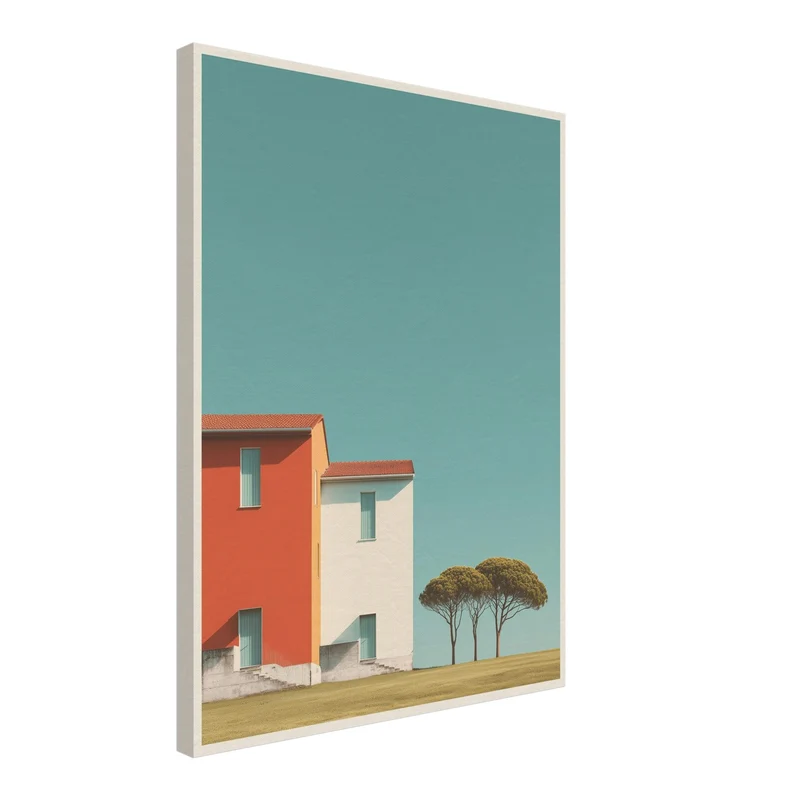 Klares Sommerhaus Leinwand