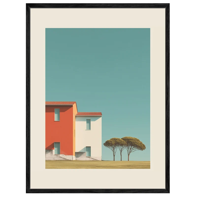 Klares Sommerhaus Leinwand