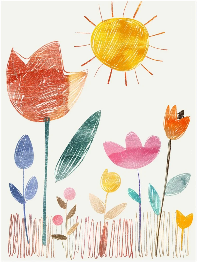 Bunte Blumensymphonie Leinwand
