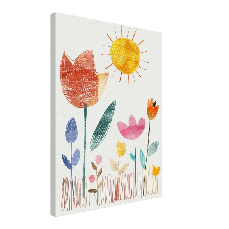 Bunte Blumensymphonie Leinwand