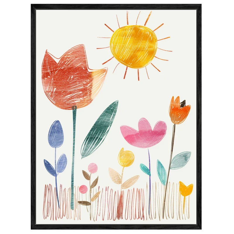 Bunte Blumensymphonie Leinwand