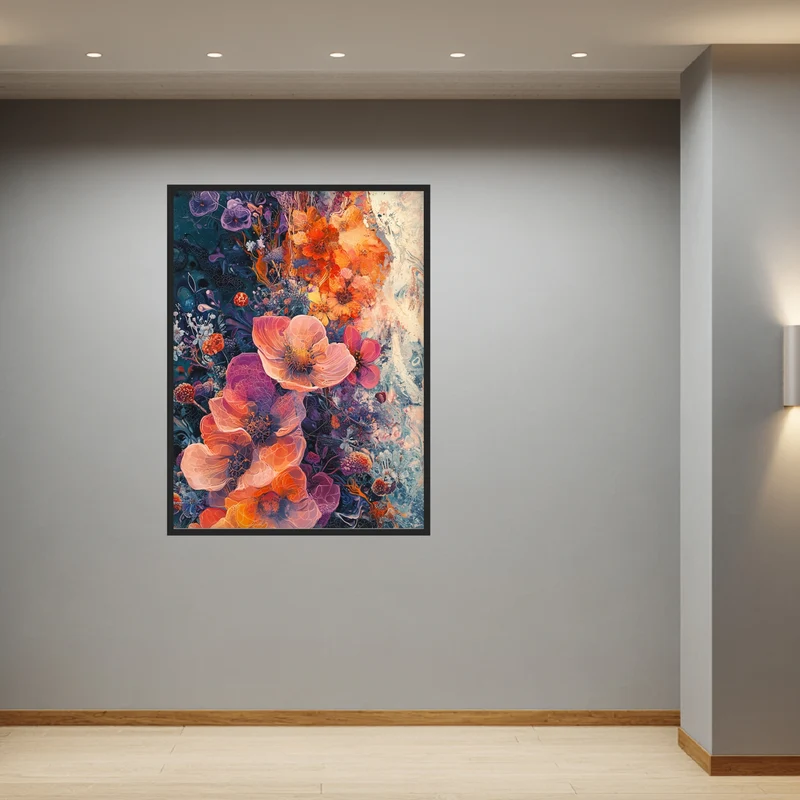 Blütenpracht im Rausch der Farben Poster