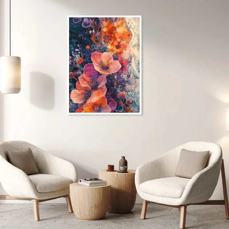 Blütenpracht im Rausch der Farben Poster