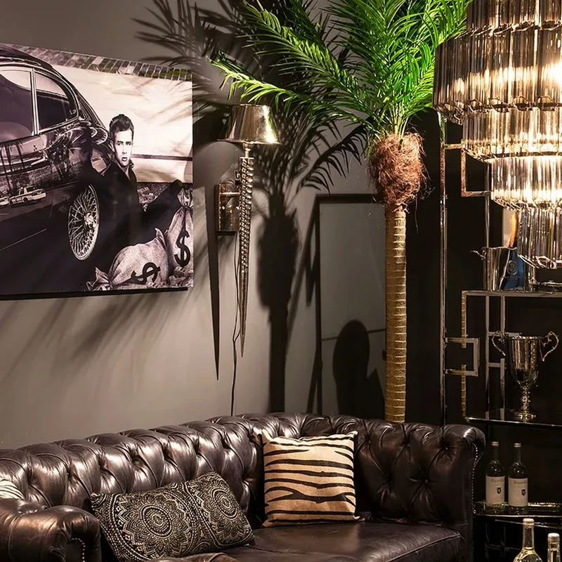 Casa Padrino Luxus Wandleuchte Silber / Schwarz 20 x 13 x H. 85 cm - Fackel Wandleuchte mit Lampenschirm