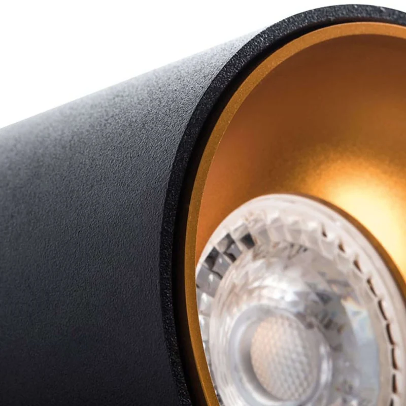 Deckenspot GU10 Ø 8,5cm Riti Schwarz, Goldfarben