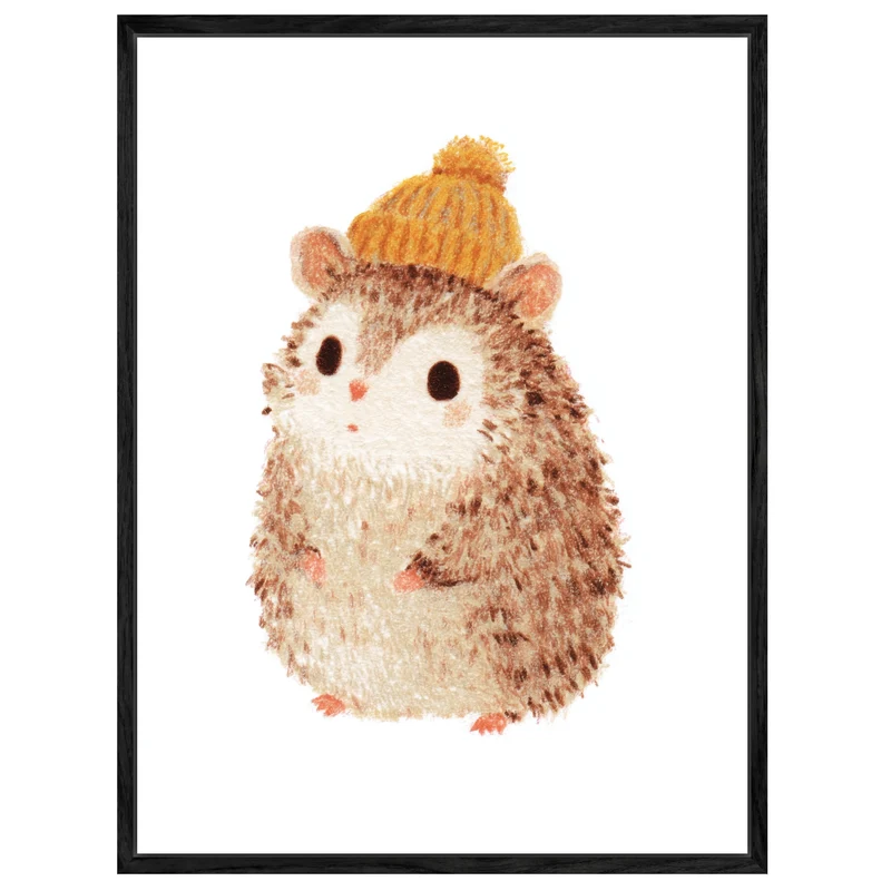 Babyigel mit Mütze Leinwand