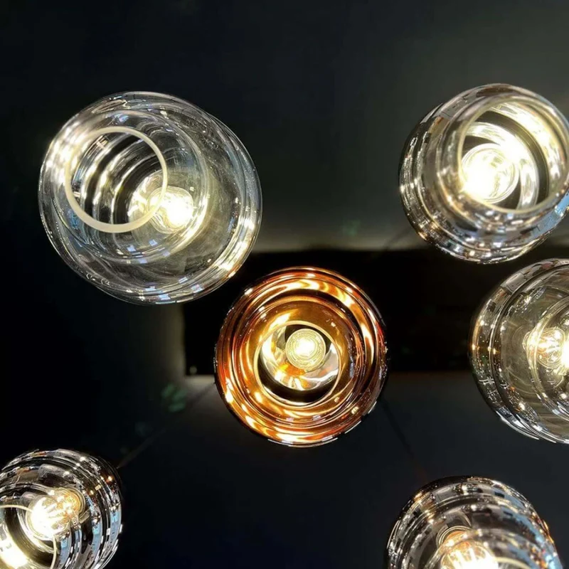 s.luce Echos Cluster Glas-Pendelleuchte 3-flammig 3x25cm