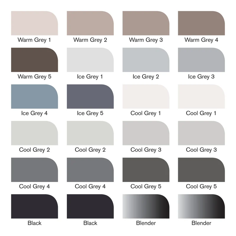 Winsor & Newton - ProMarker 24 Set Black & Greys Wallet