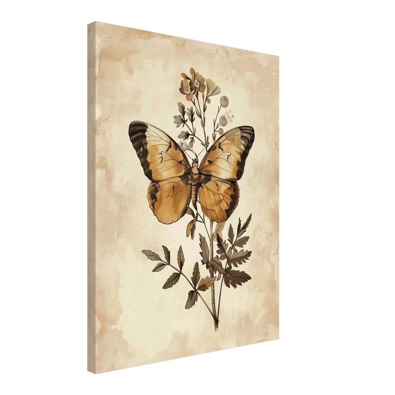 Schmetterling und Blütenpracht Leinwand