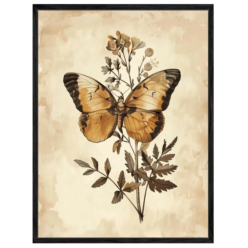 Schmetterling und Blütenpracht Leinwand