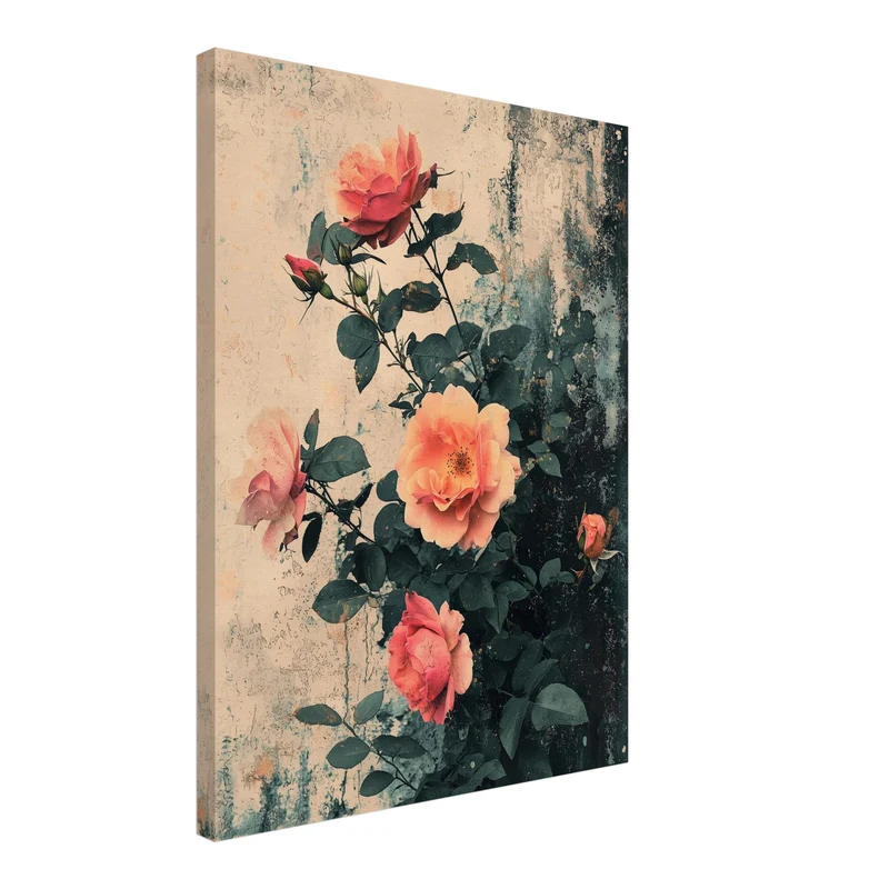 Rosen im Vintage-Look Leinwand