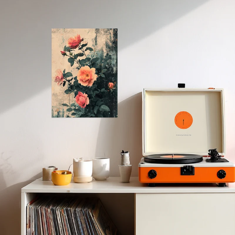 Rosen im Vintage-Look Leinwand