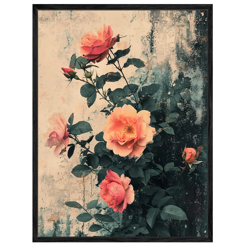 Rosen im Vintage-Look Leinwand