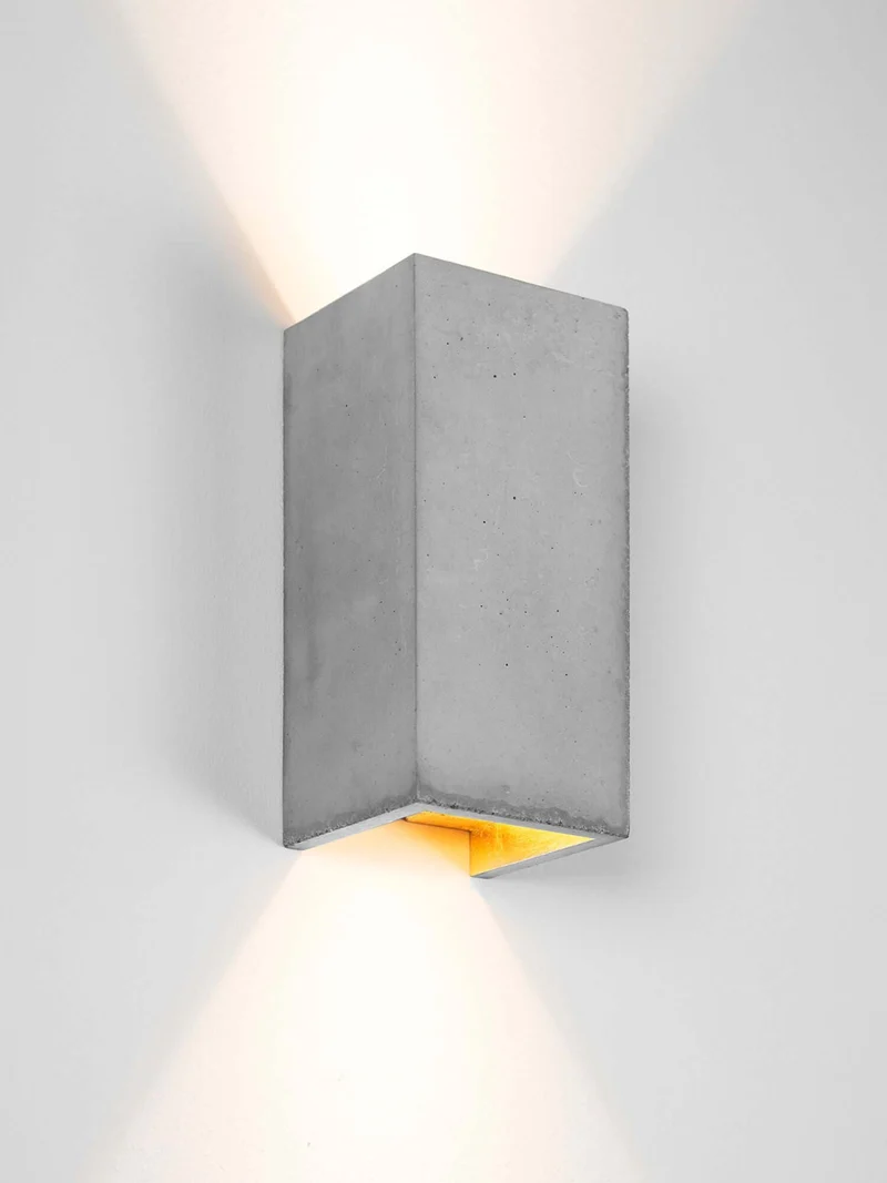 Gantlights B8 Beton Wandlampe rechteckig Up & Down