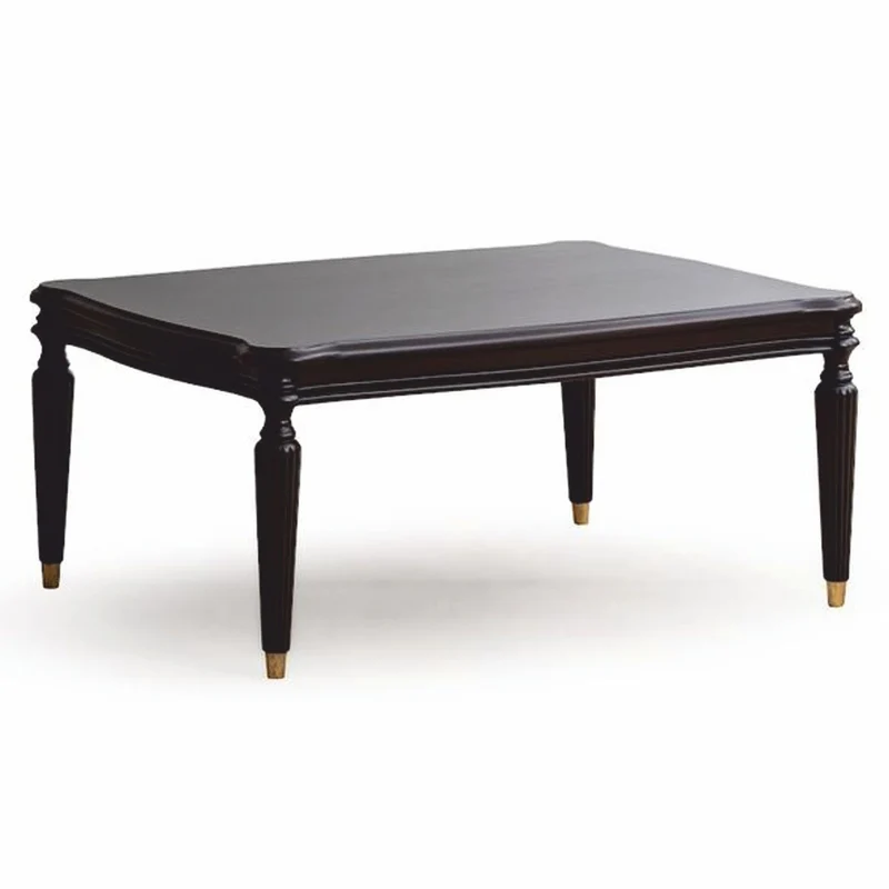 Casa Padrino Luxus Barock Couchtisch Dunkelbraun / Gold 105 cm - Barock Möbel