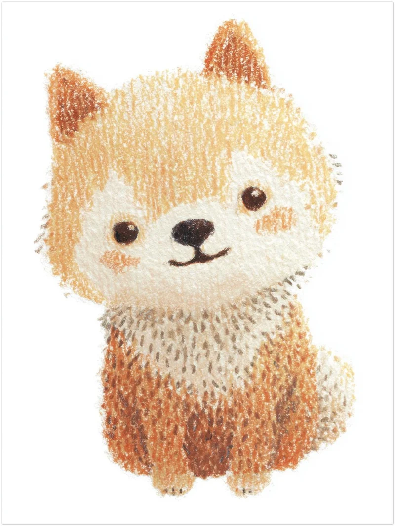 Babyshiba im Pullover Leinwand