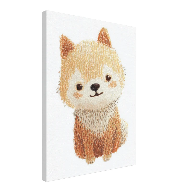 Babyshiba im Pullover Leinwand