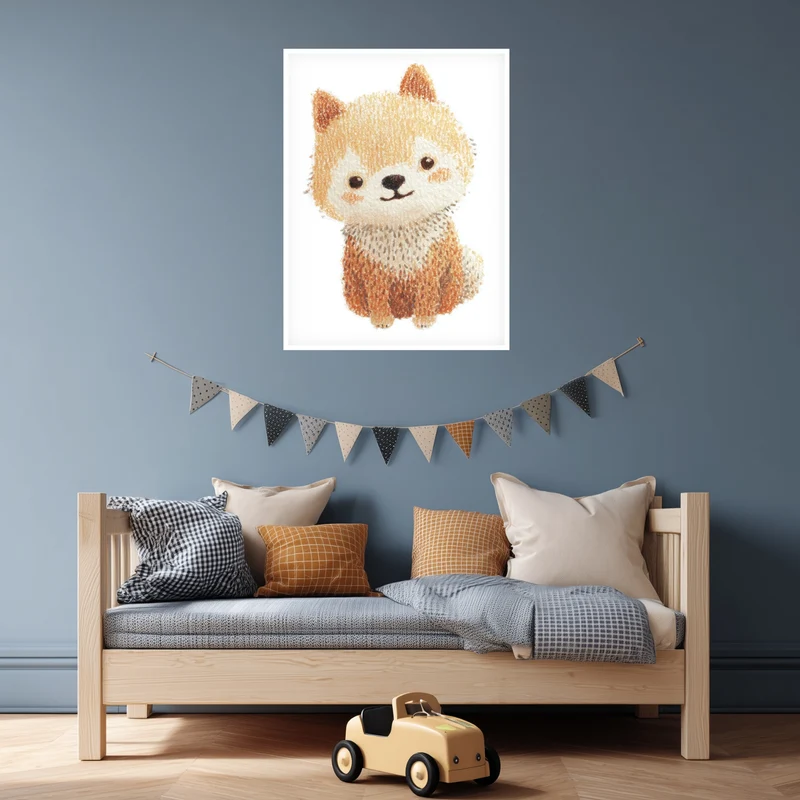 Babyshiba im Pullover Leinwand