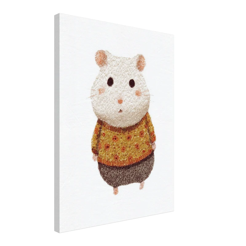 Babyhamster im Pullover Leinwand