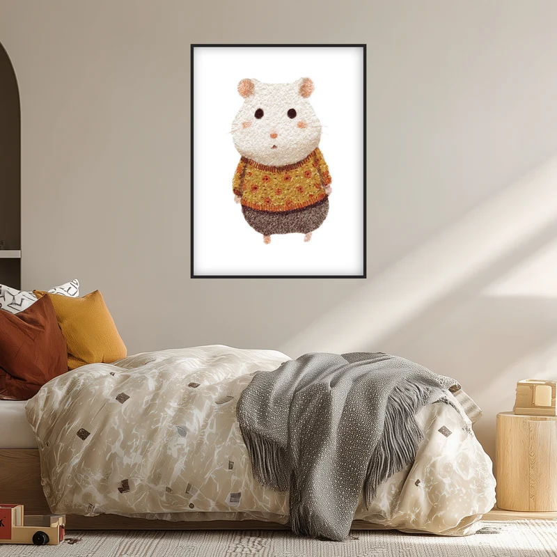 Babyhamster im Pullover Poster